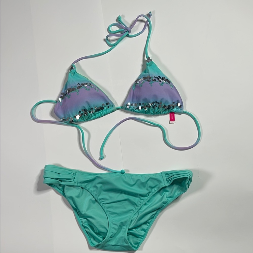 Victoria’s Secret Swim Set in Aqua and Purple
